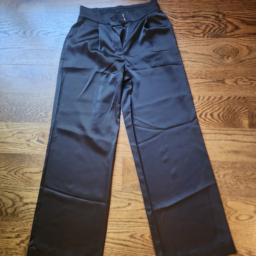 Intempo Black Satin Women's Trousers EUC XS